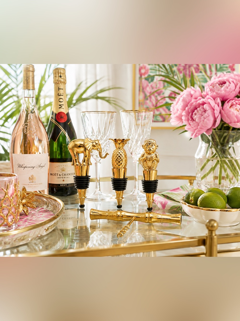 Lilly Pulitzer for Target 4-Piece Gold Barware Set NIB 2015